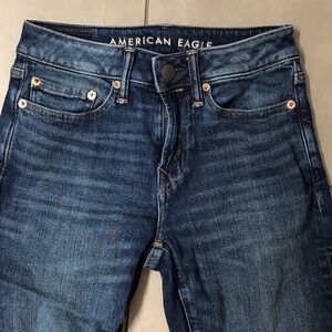 American Eagle Outfitters Denim Jeans with Tan Patch